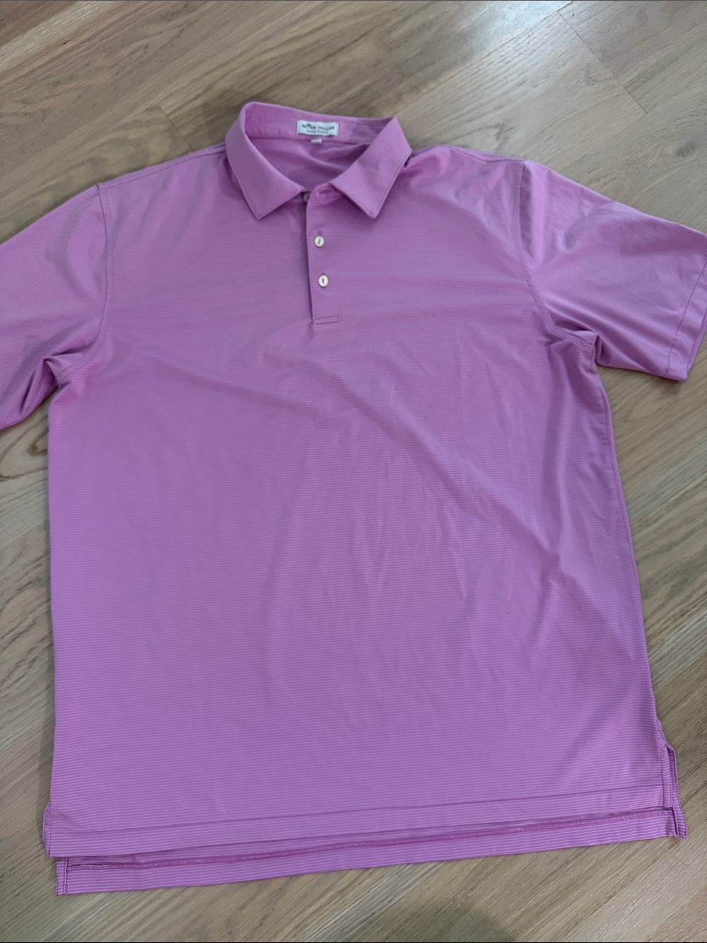 Peter Millar Summer Comfort Pink Stripe Golf Polo Shirt XL Embroidered Logo